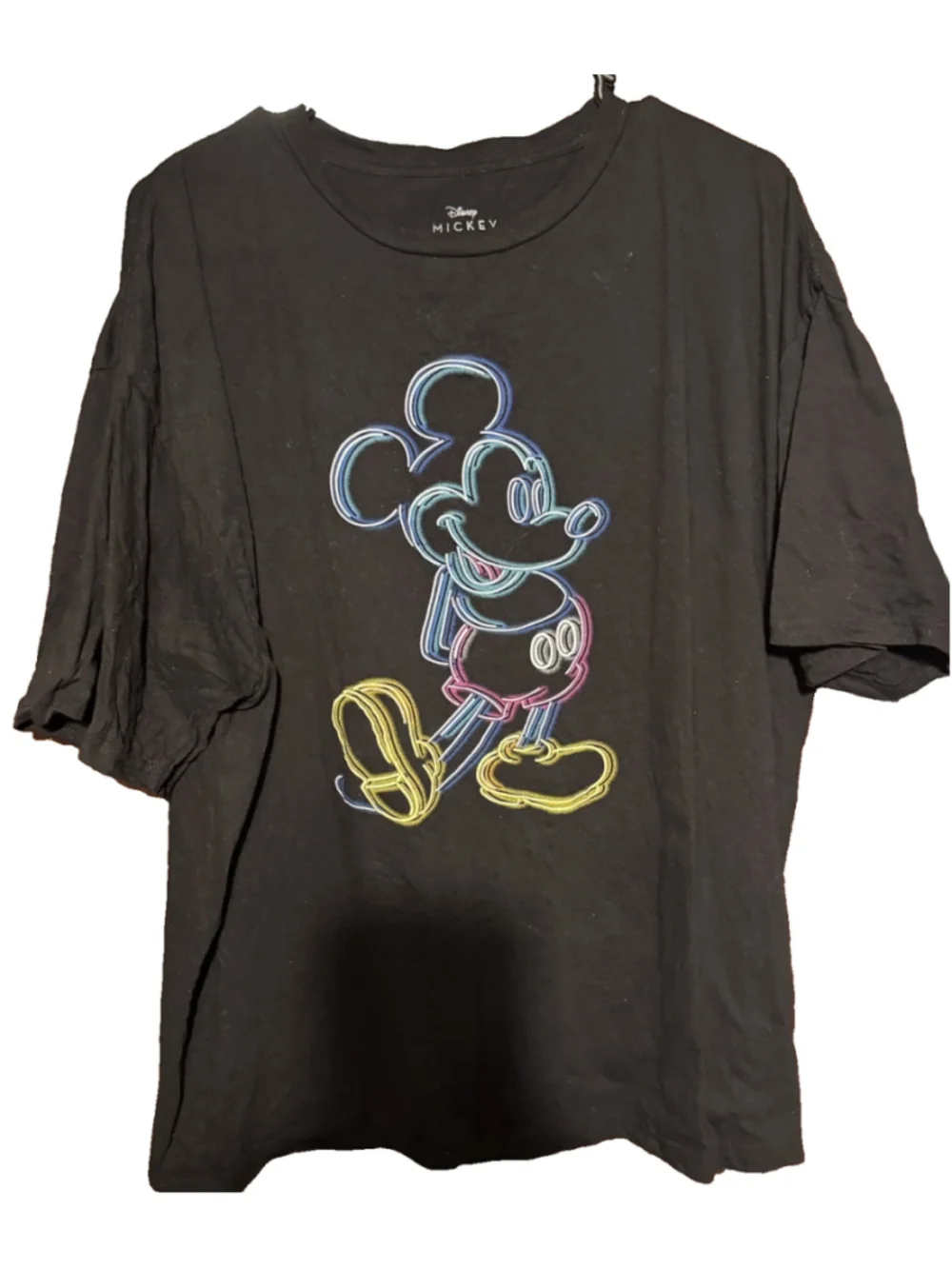 Mickey Mouse Disney T Shirt Black Men's Size 2XL